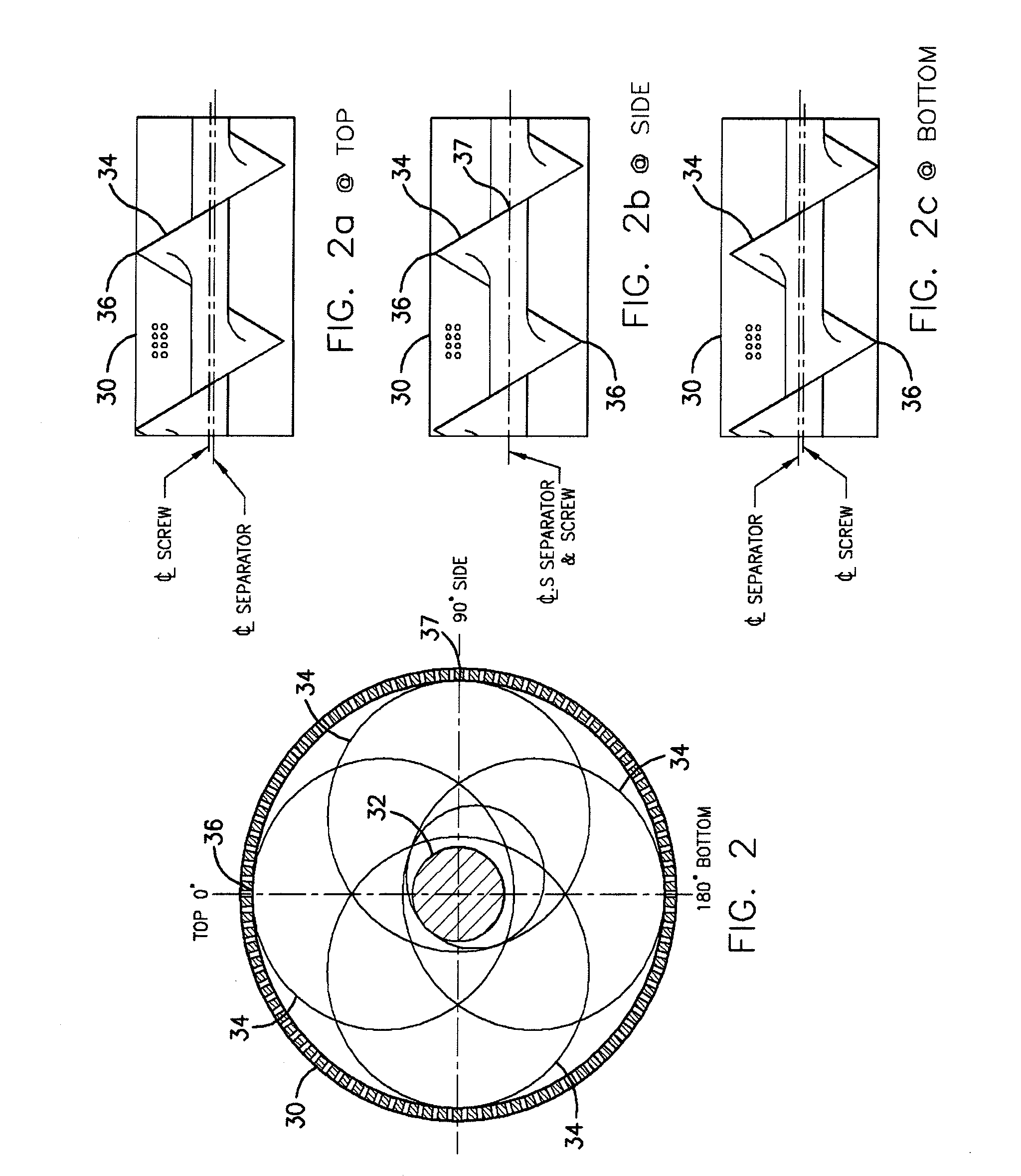 Apparatus and Method for Adjusting Clearance between a Screw and Screen in a Machine for Separating Composite Materials