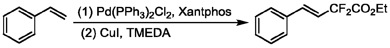 Method for synthesizing remote fluorinated aryl olefin
