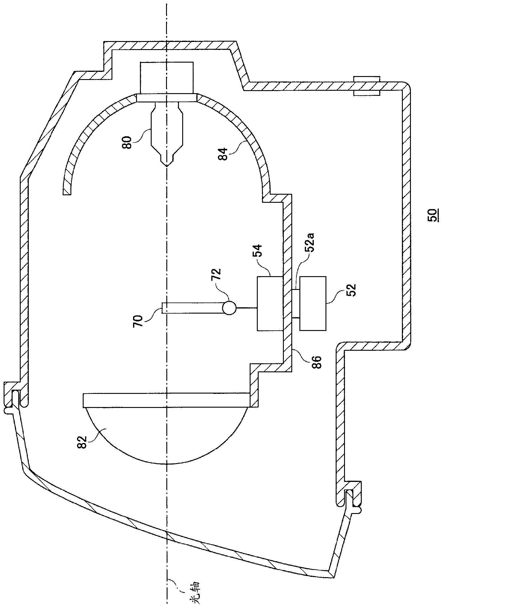Lighting device for vehicle and control method for headlamp for vehicle