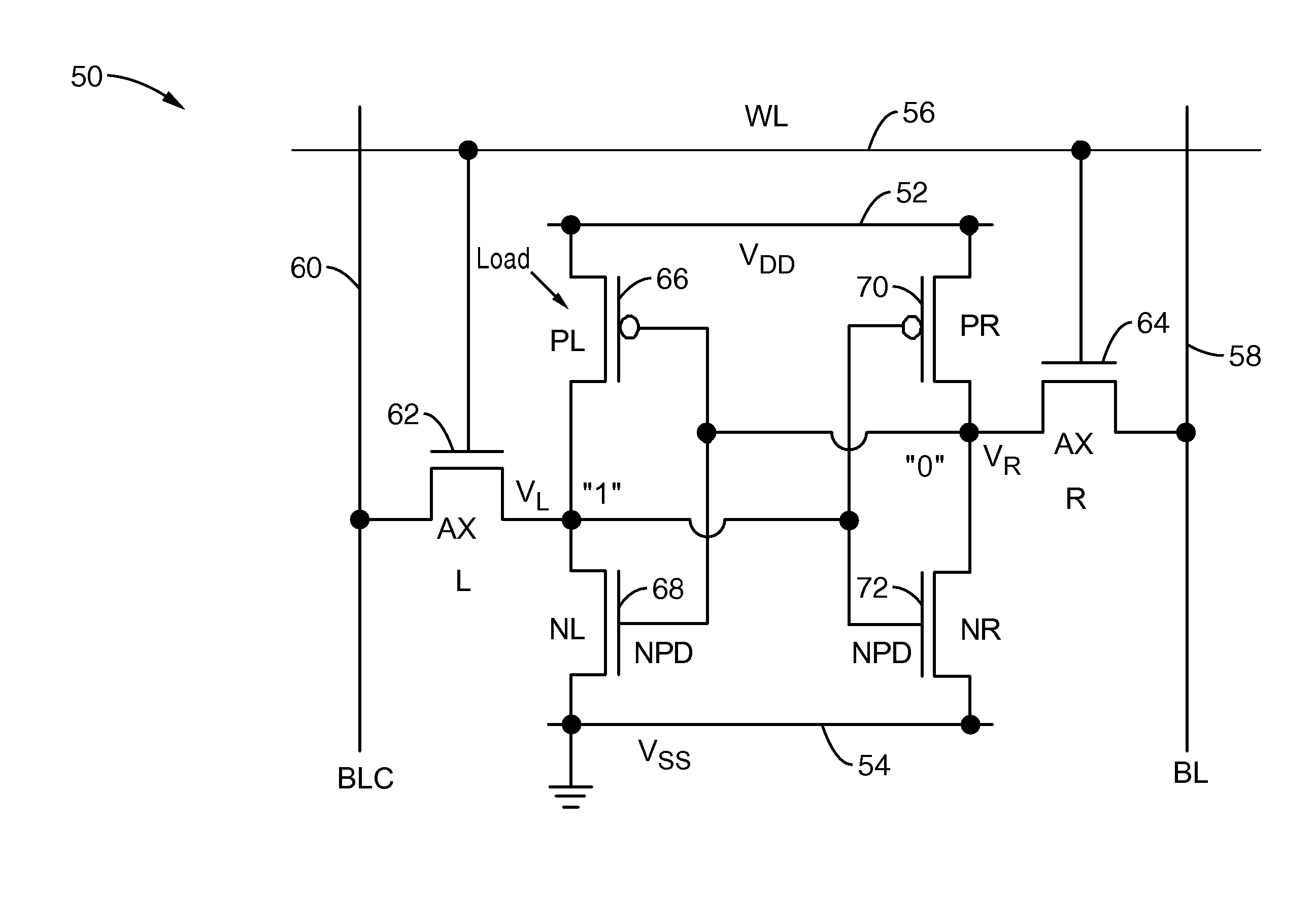 Finfet-based SRAM with feedback