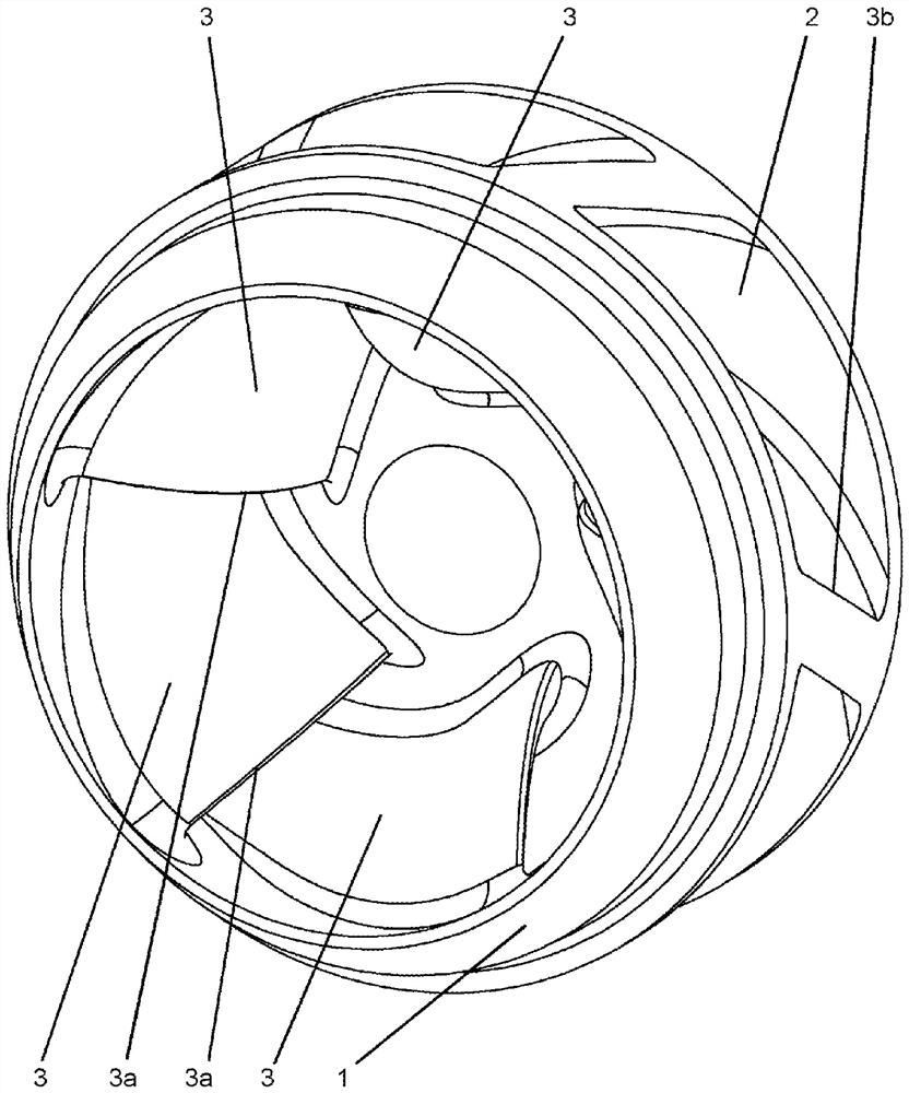 Closed centrifugal pump channel impeller for liquids with abrasive or aggressive mixtures