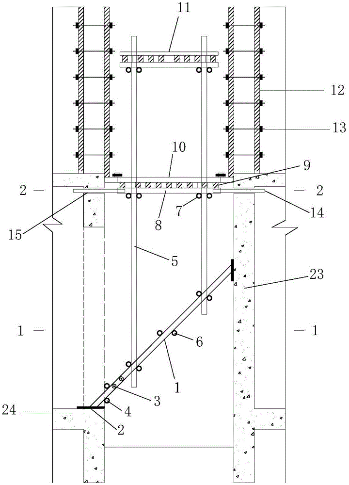 Construction method for combined type fixed and integral lifting of elevator shaft stereotyped operation platform