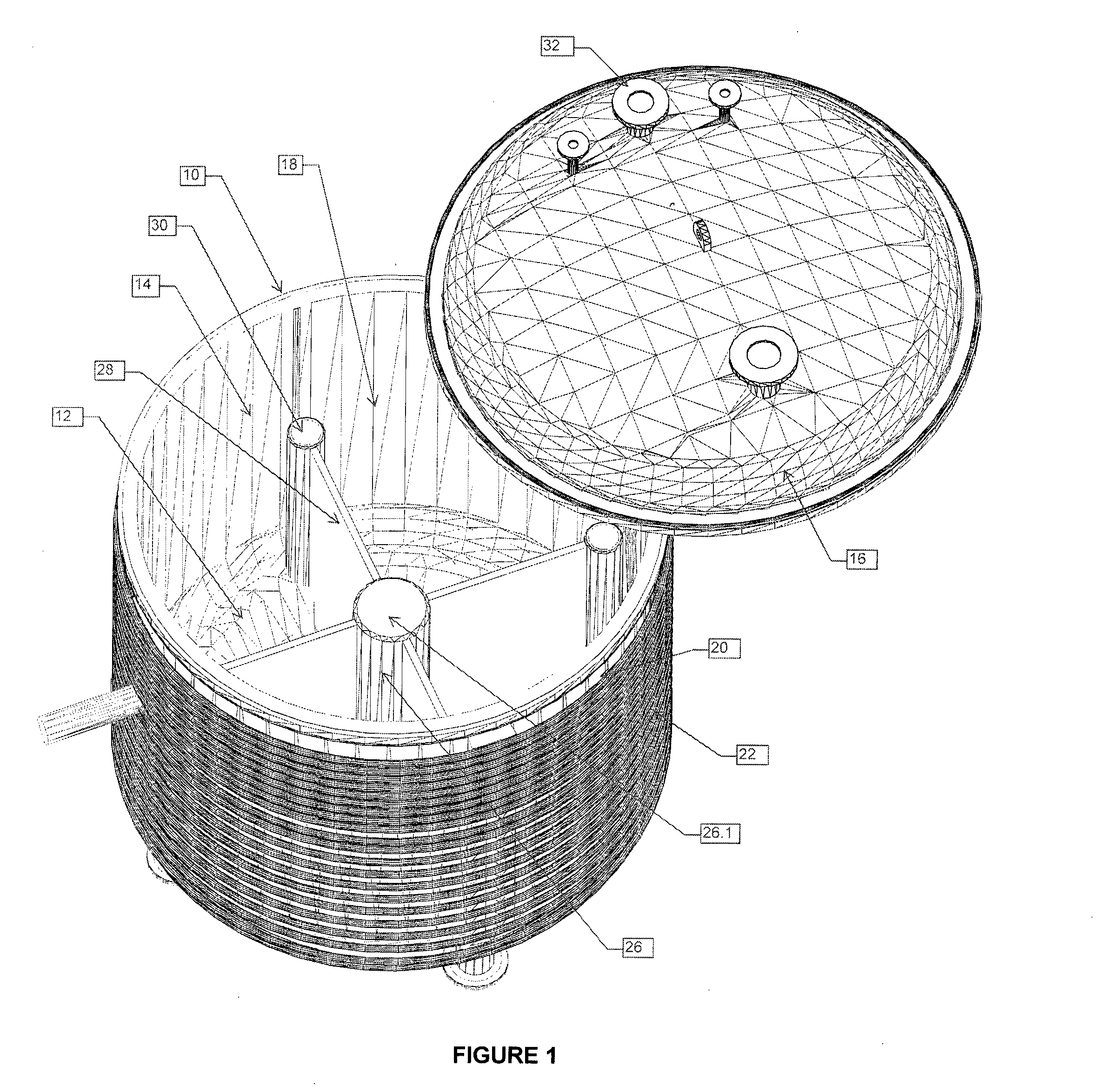 Reactor vessel, system and method for removiing and recovering volatilizing contaminants from contaminated materials