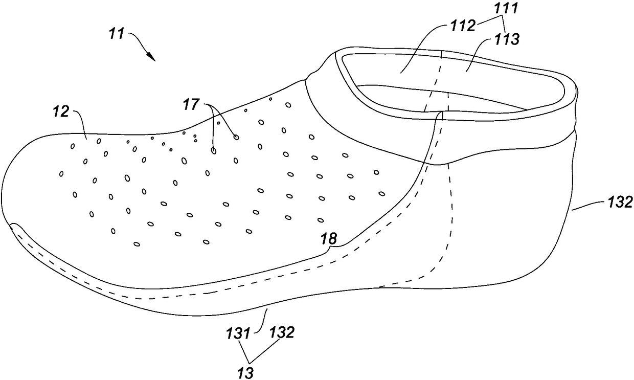 Single layer type sock shoe and production method thereof