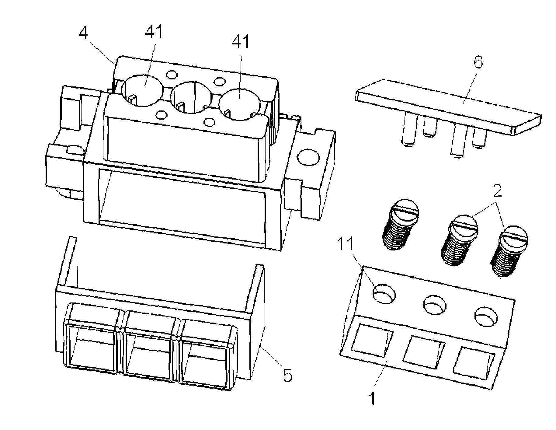 Modular connector for electric connections