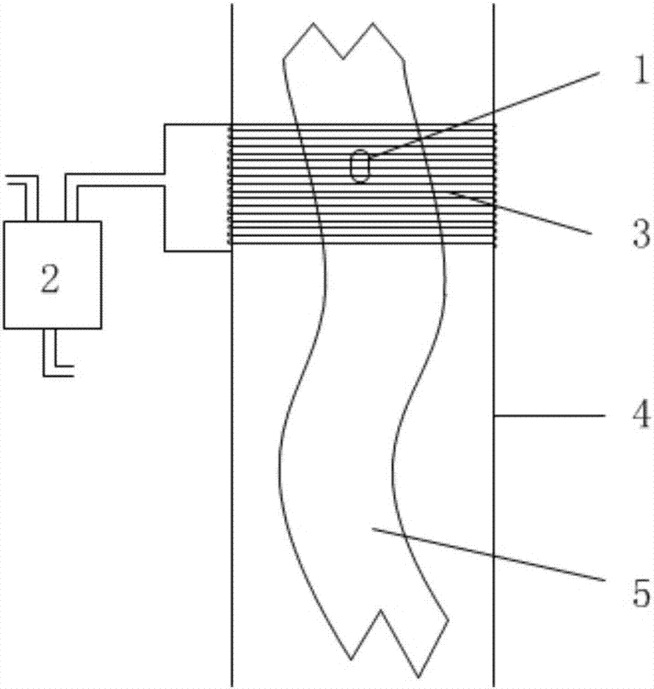 Flat cable type coil cloth leftover detection device