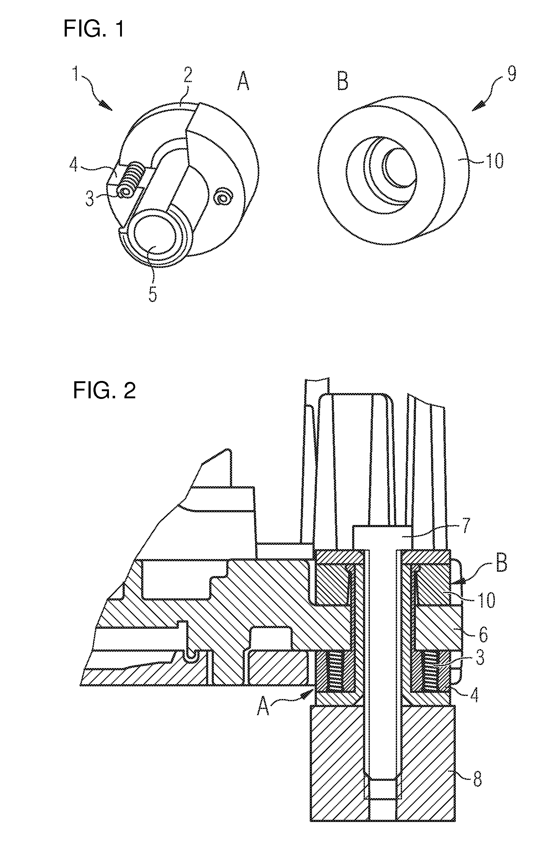 Ground connection comprising a vibrational damper for electronic devices