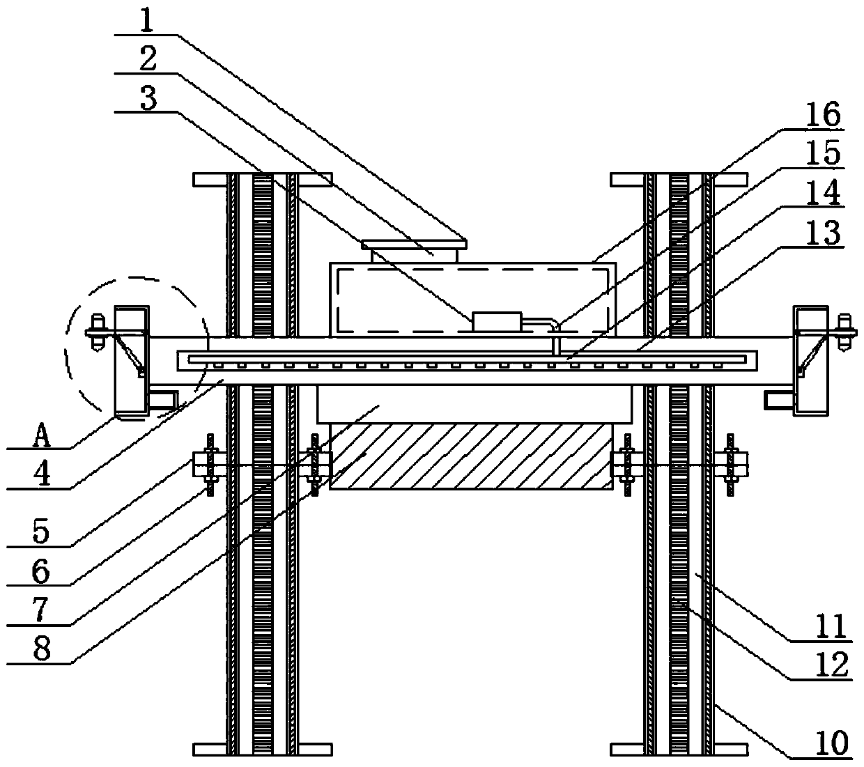 An automatic laying device for building protective net