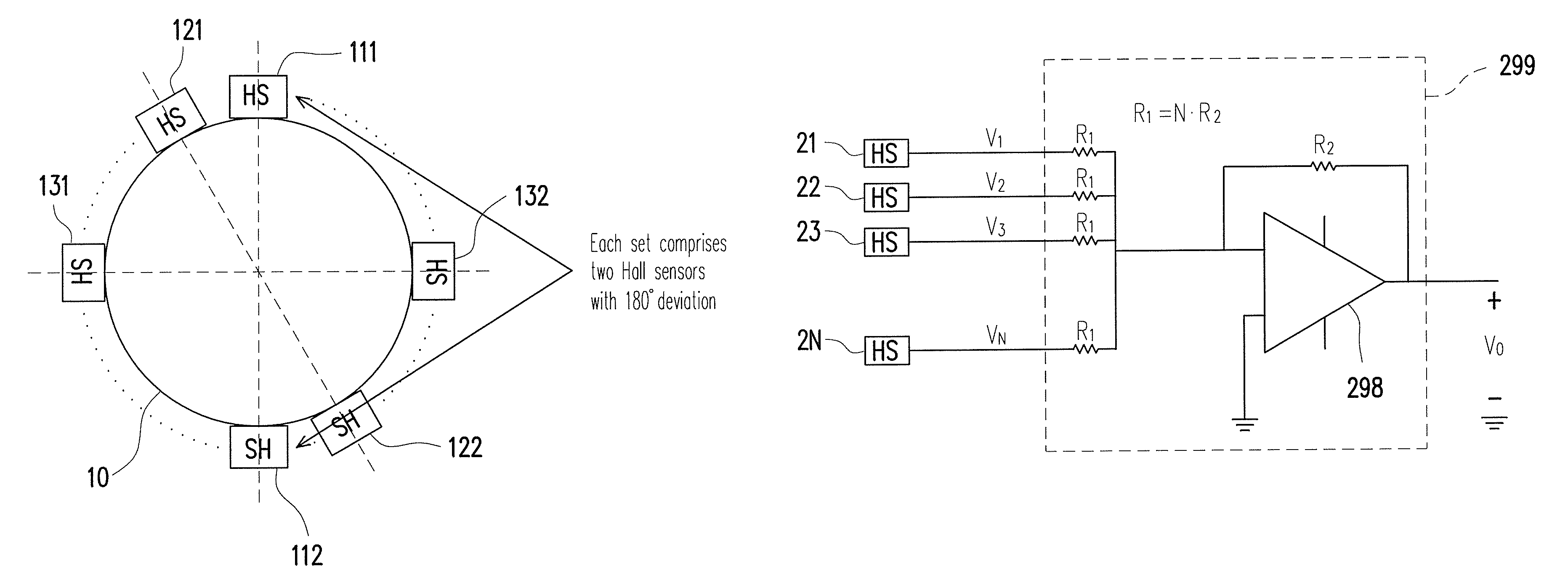 Method and apparatus for current measurement using hall sensors without iron cores