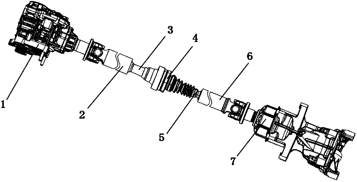 Constant velocity cardan joint connection structure of transmission ...