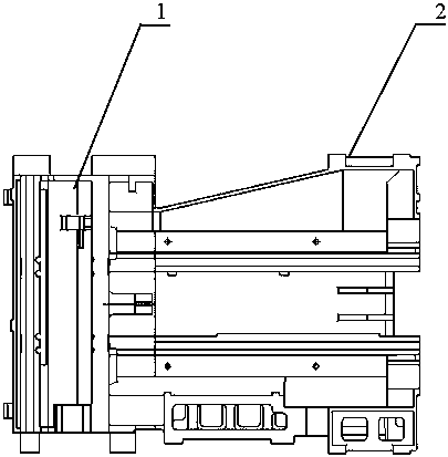 A casting process of solid lost foam for bed castings of large horizontal machining centers