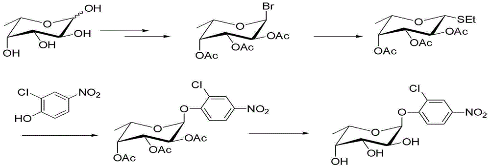 Method for preparing 2-chloro-4-nitrophenyl-alpha-L-fucoside