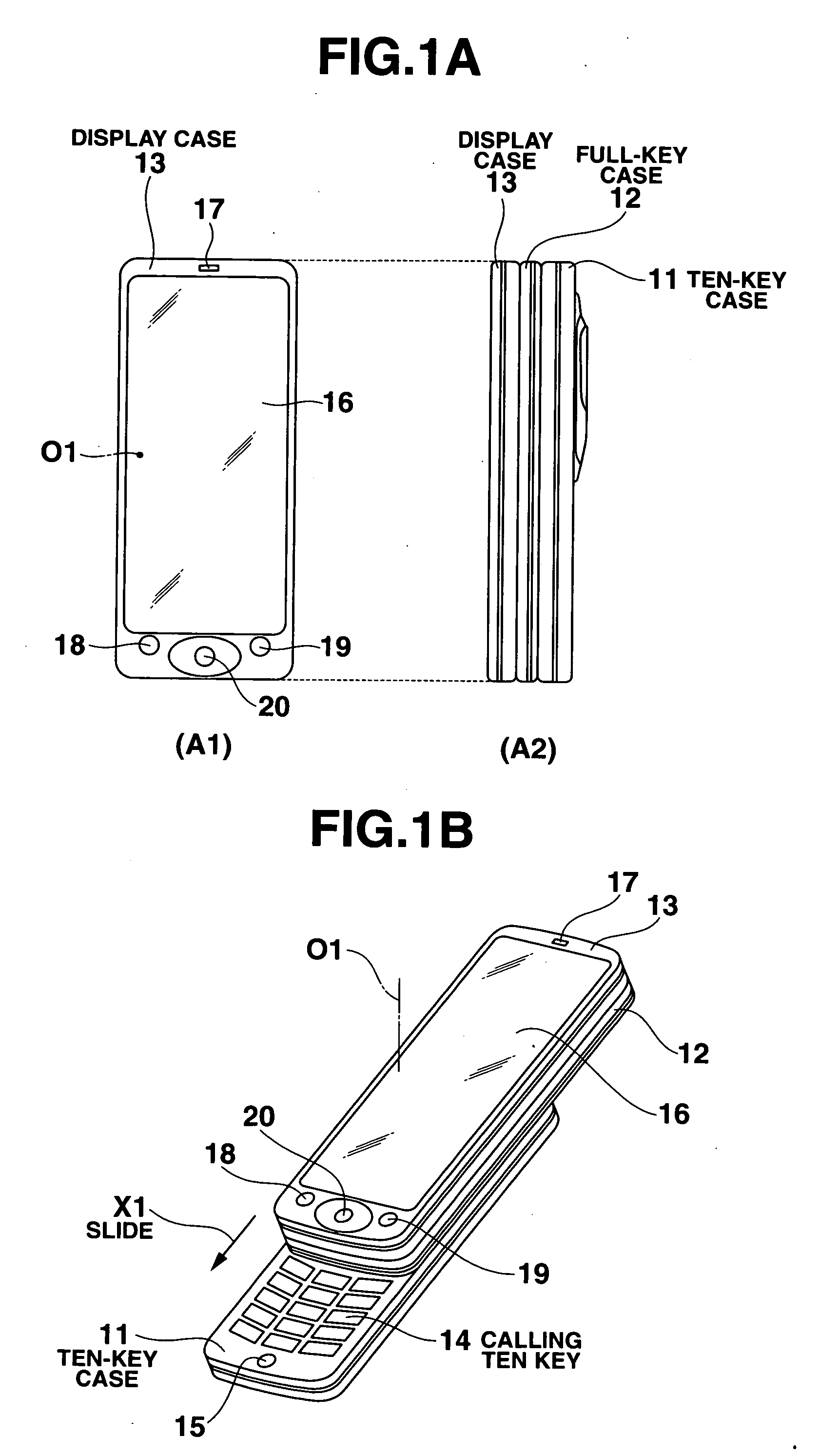Cellular phone apparatus with keyboard