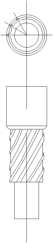 Inside screw cylindrical gear rotary cold extruding die