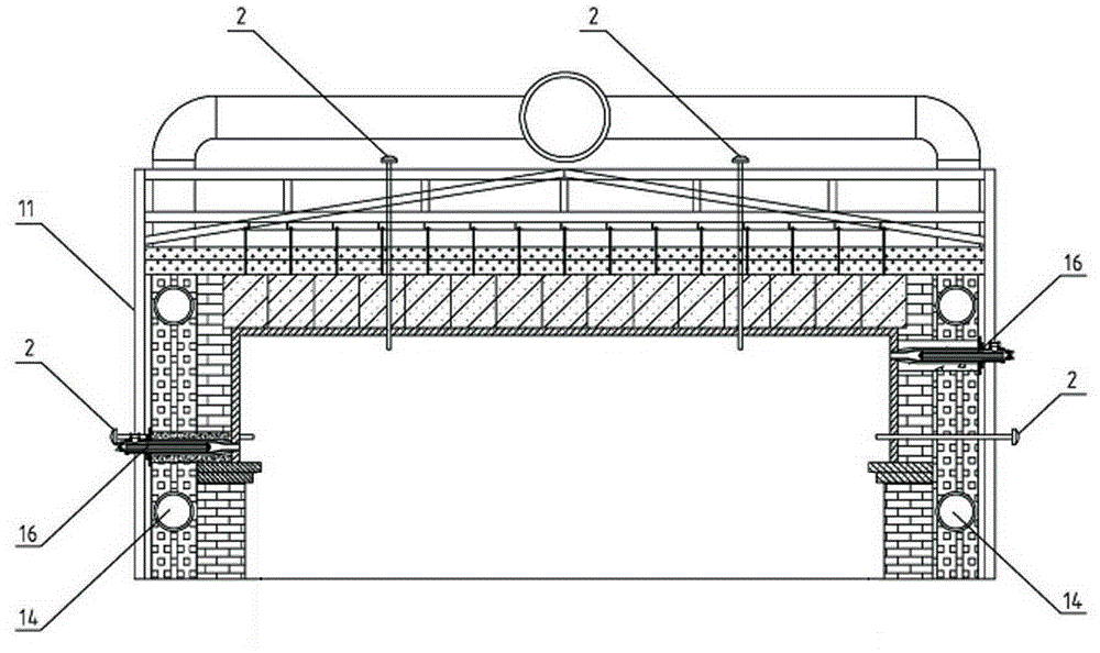 Energy-saving type low-temperature-difference ultra-wide ultra-long tunnel sintering kiln