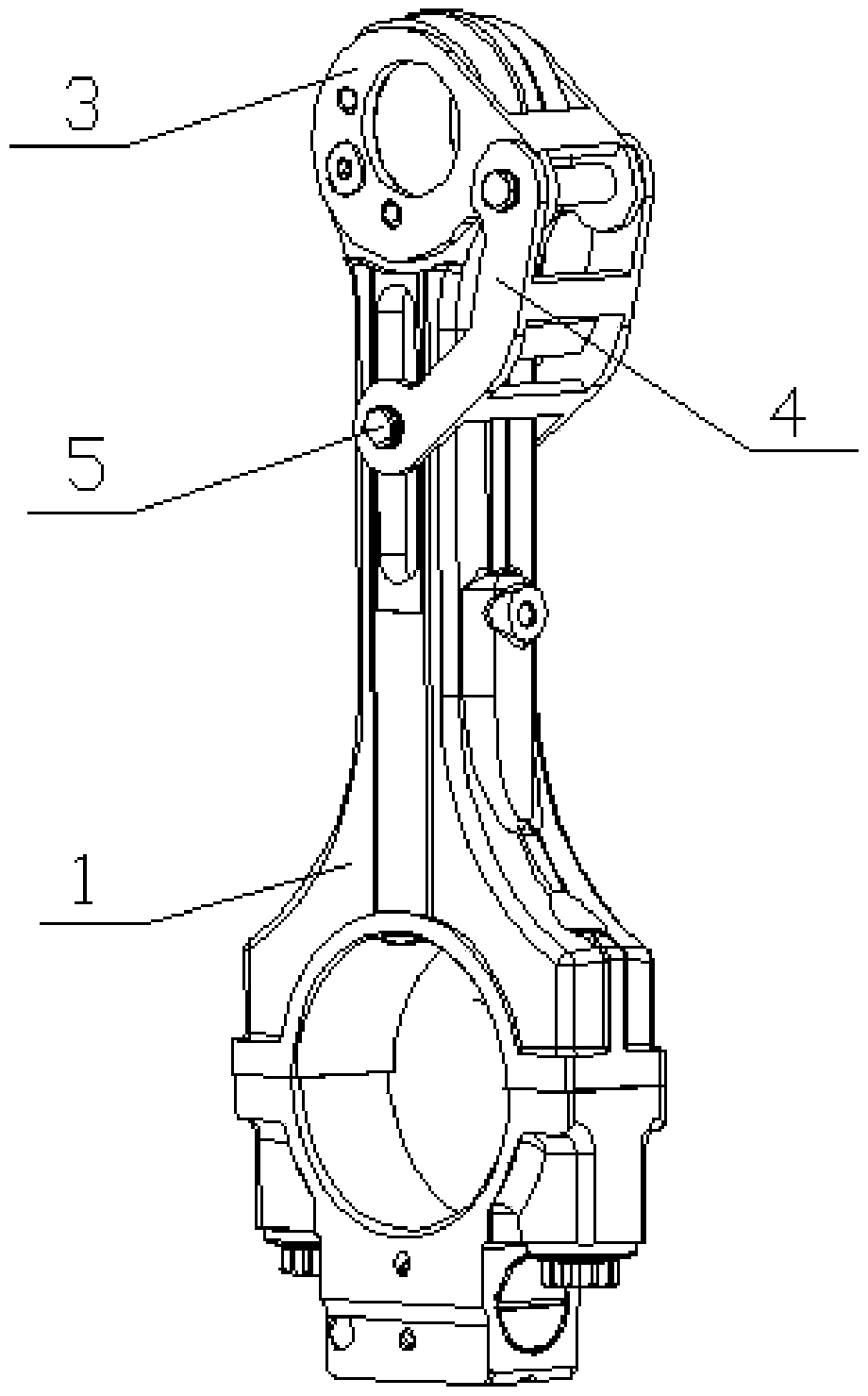 Variable length connecting rod mechanism of variable compression ratio engine and control method of variable length connecting rod mechanism