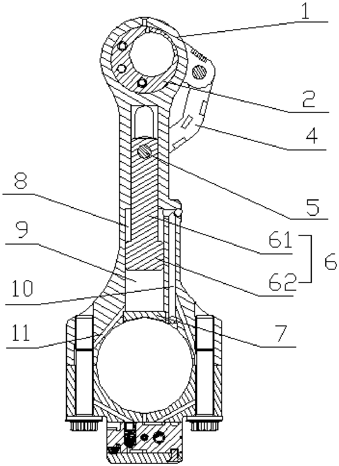 Variable length connecting rod mechanism of variable compression ratio engine and control method of variable length connecting rod mechanism