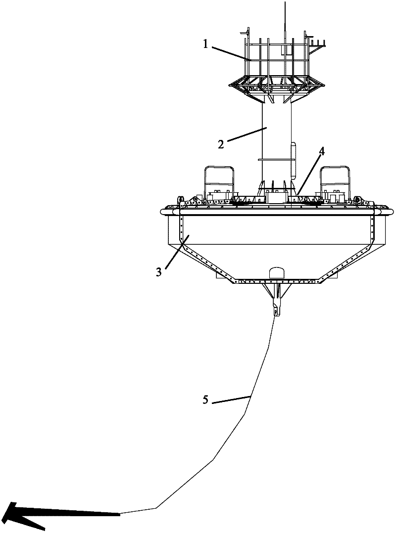 Split type large buoy