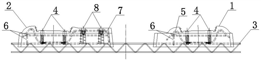 Double-block sleeper capable of being provided with guard rail