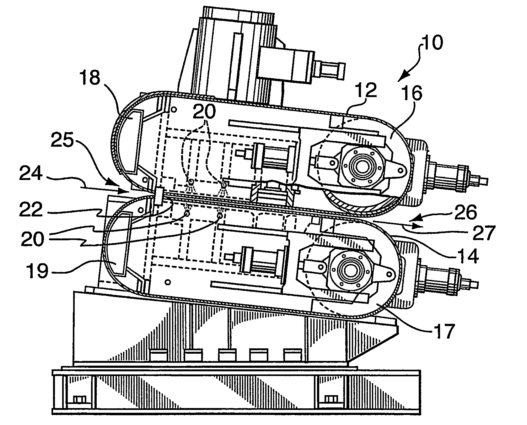 Belt casting of non-ferrous and light metals and apparatus therefor