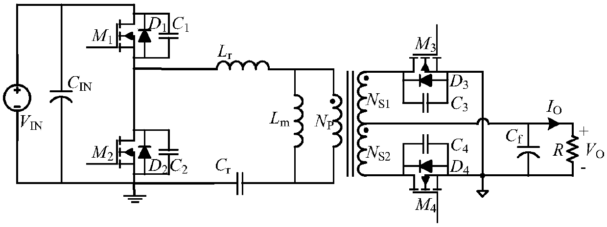 Control system of LLC converter synchronous rectifier tube