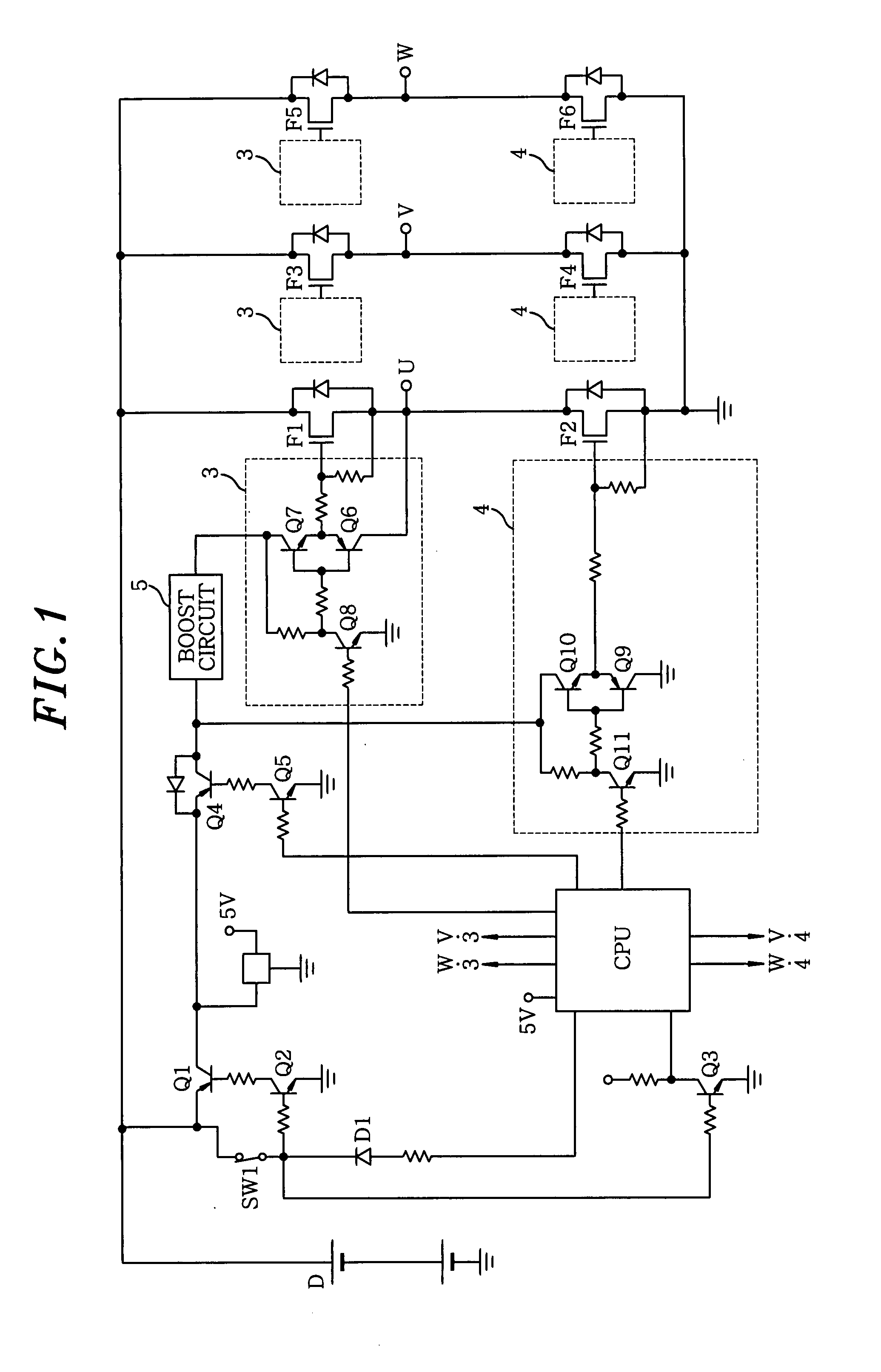 Control drive circuit for electric power tool