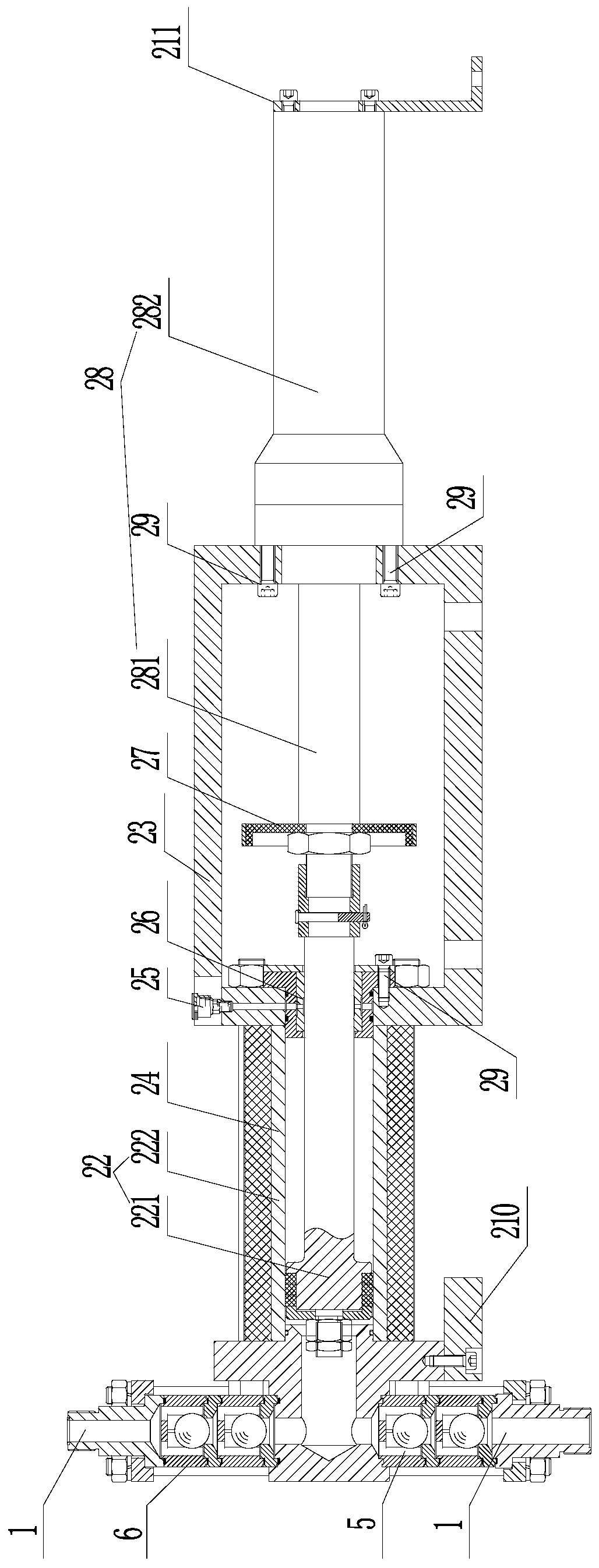 Downhole formation leakage emergency treatment test device