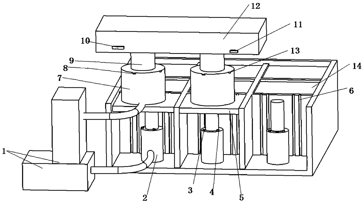 Experimental device and method for adjusting bed accuracy by static pressure pad iron