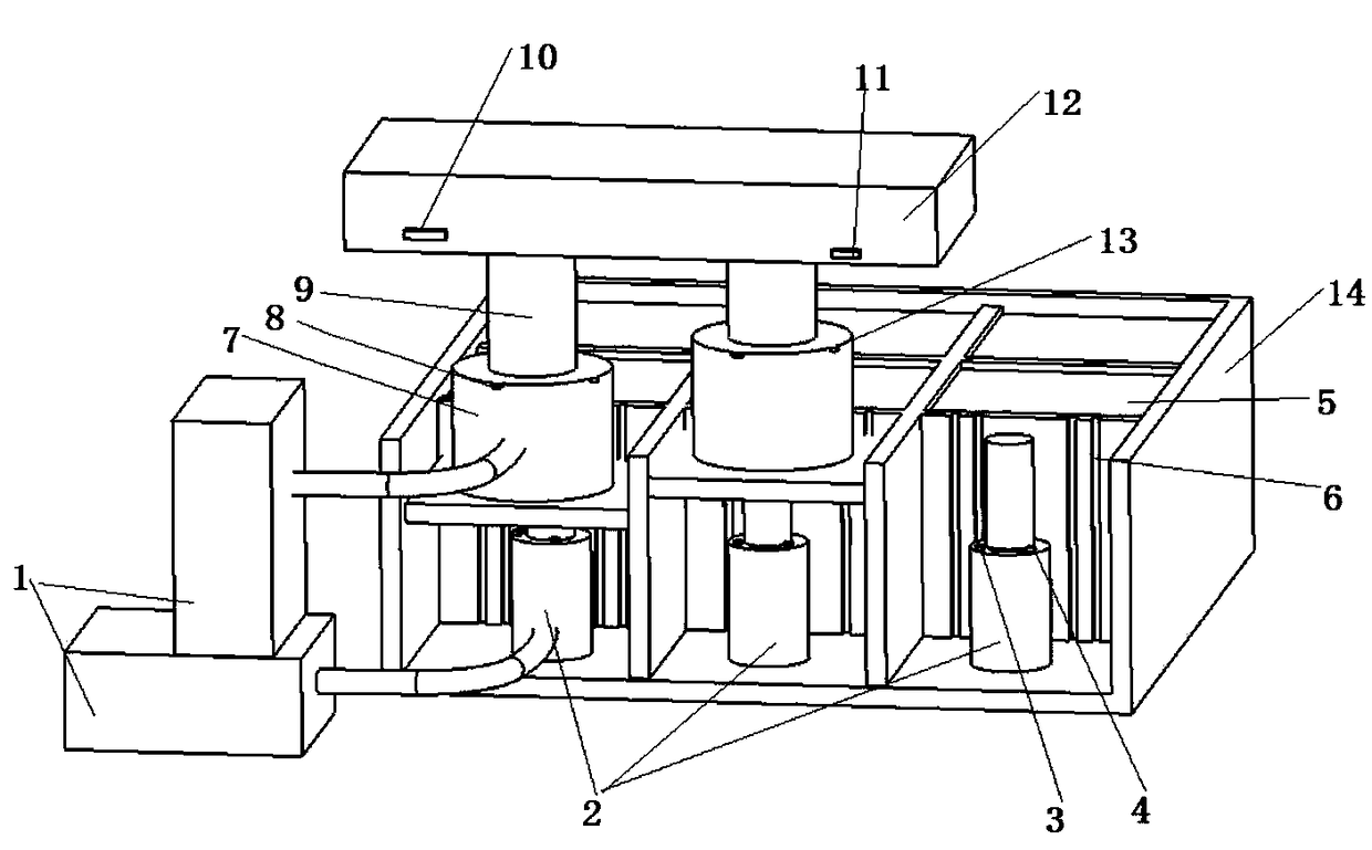 Experimental device and method for adjusting bed accuracy by static pressure pad iron