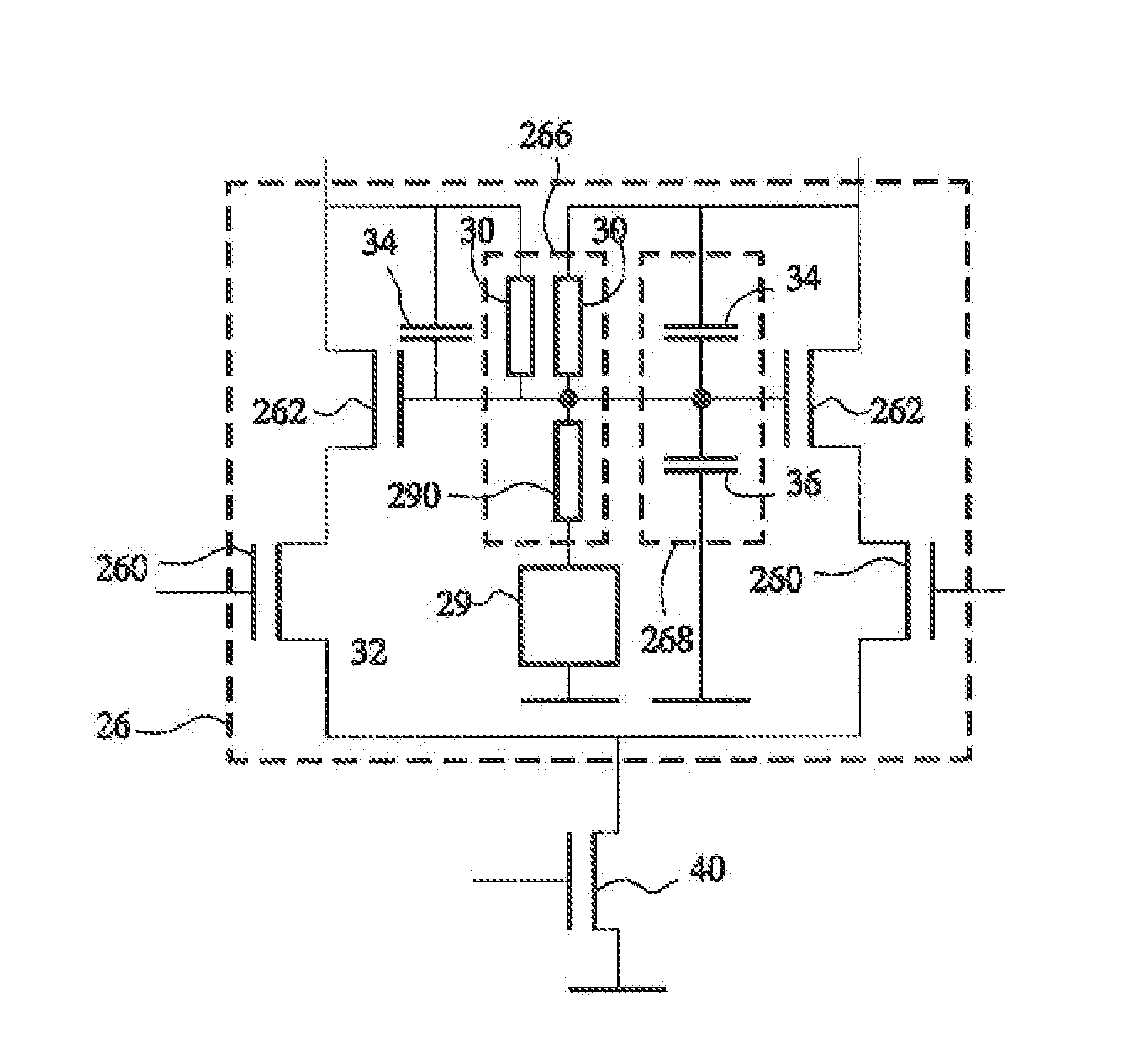 Electronic circuit with cascode amplifier