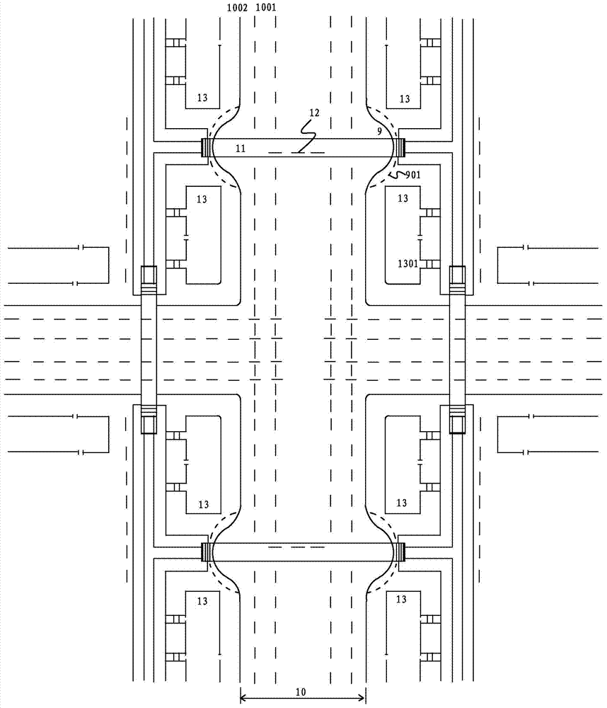 Assembled dedicated pedestrian street, pavement method of pedestrian street and design method of pedestrian street