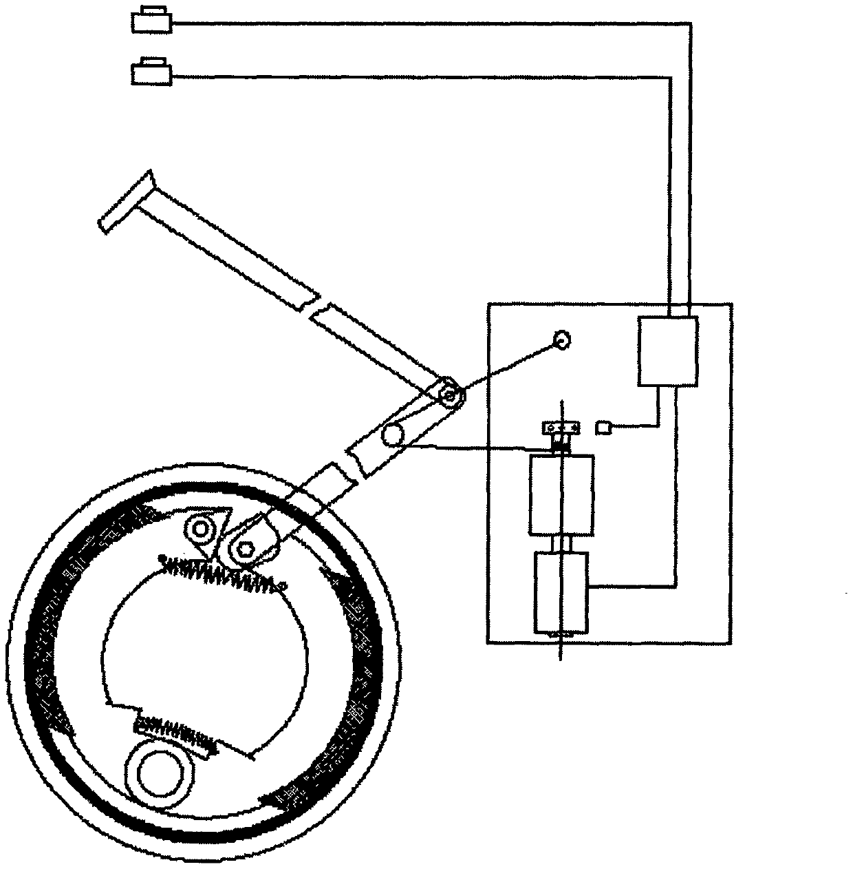 Braking mechanism of golf cart