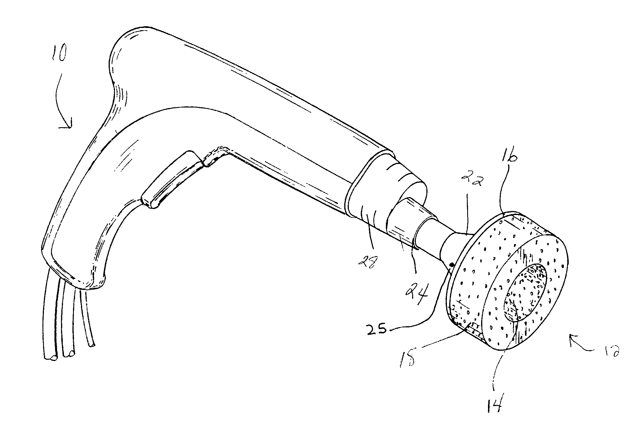 Soft contact tip for use with a hand-held debridement device