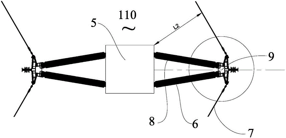 Cross arm and angle tower