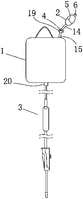 Enema bag facilitating full enema mixing