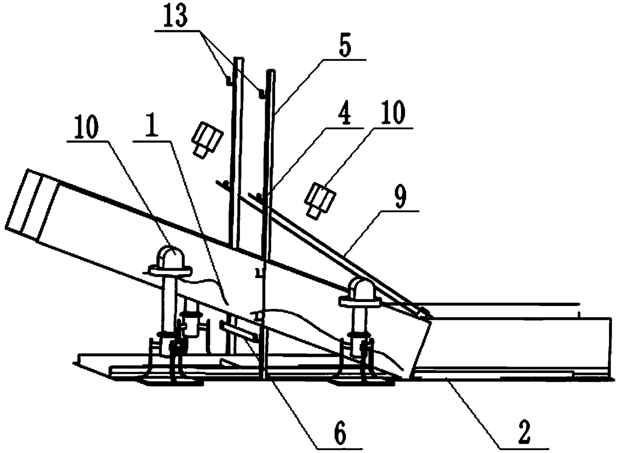 Experiment device for measuring motion characteristics of slope rolling stone
