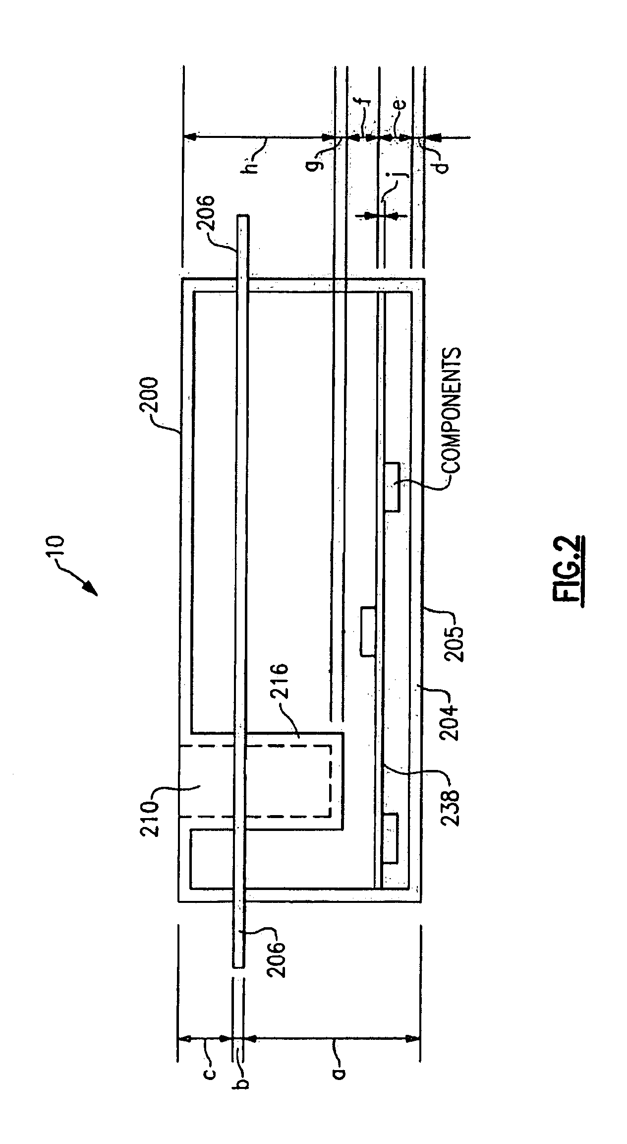 Protective device having a thin construction