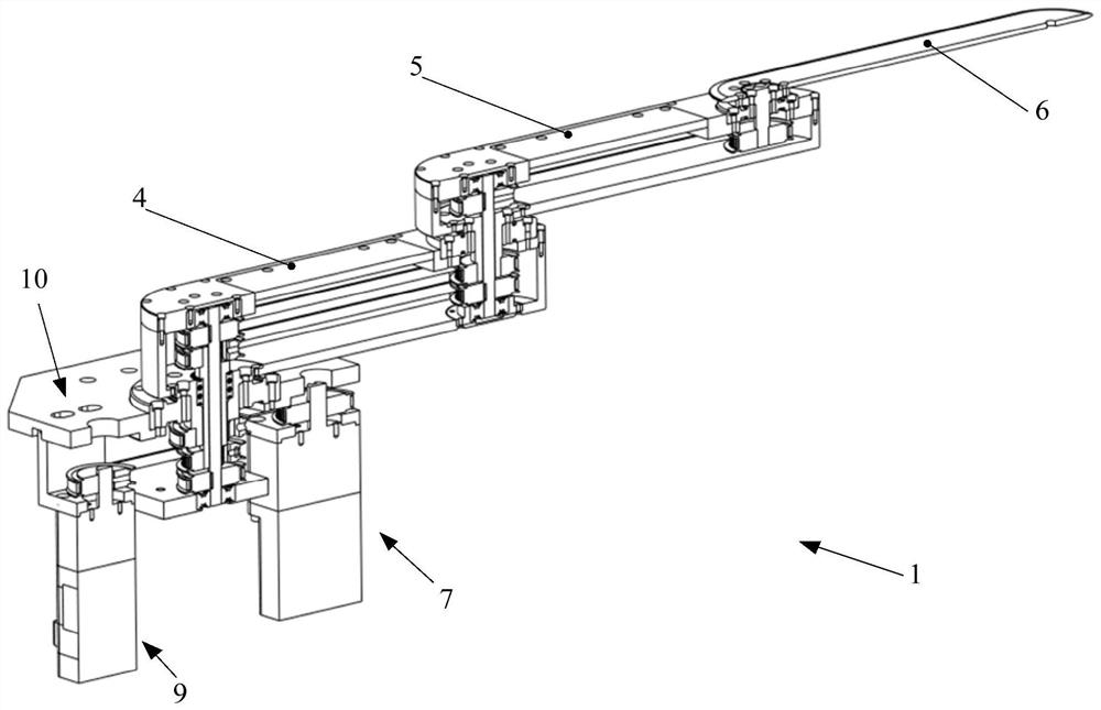 Flat single-arm robot based on synchronous pulley drive