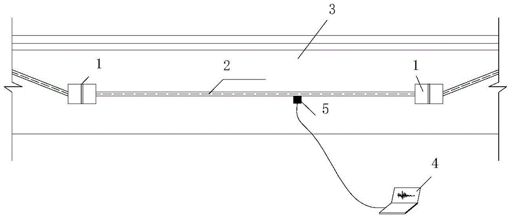 Method for precisely testing external prestressing tendon tensioning force