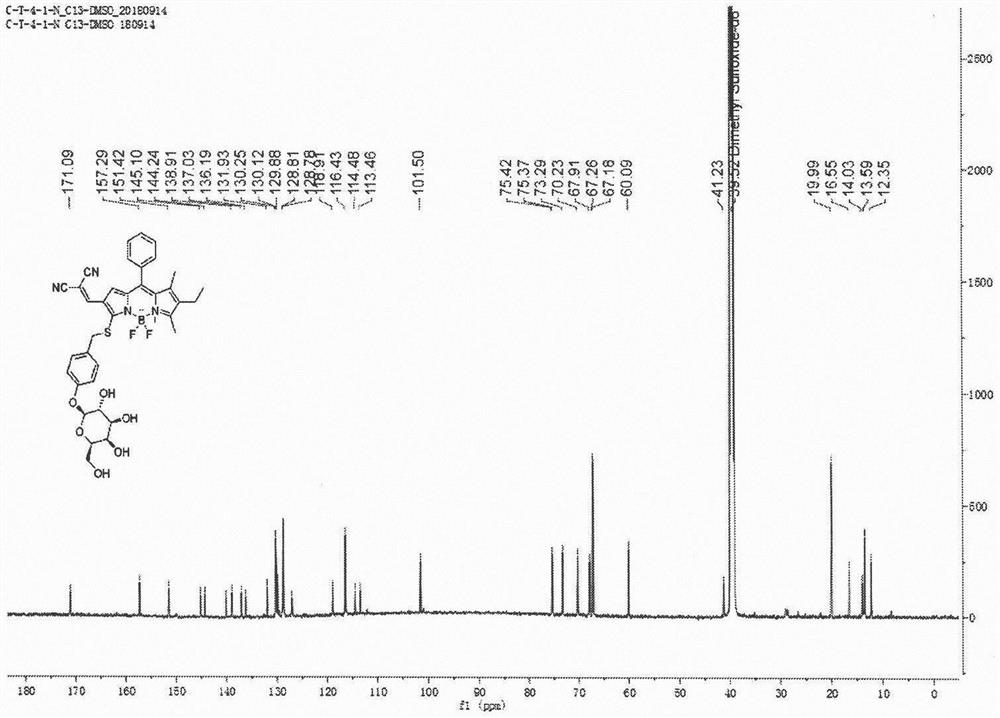 Beta-galactosidase near-infrared fluorescent probe, preparation method and application thereof