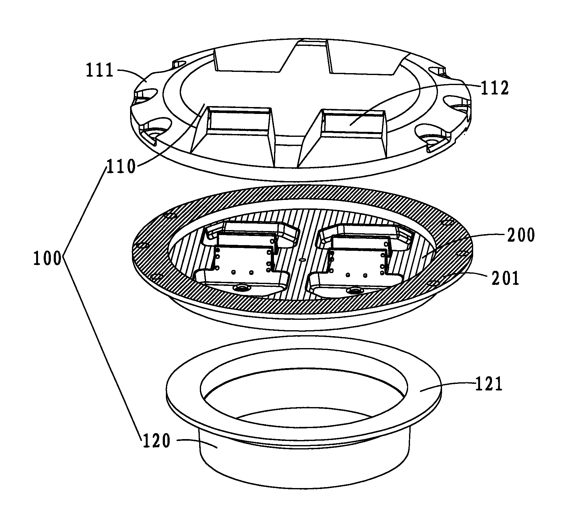 Embedded type runway illumination device