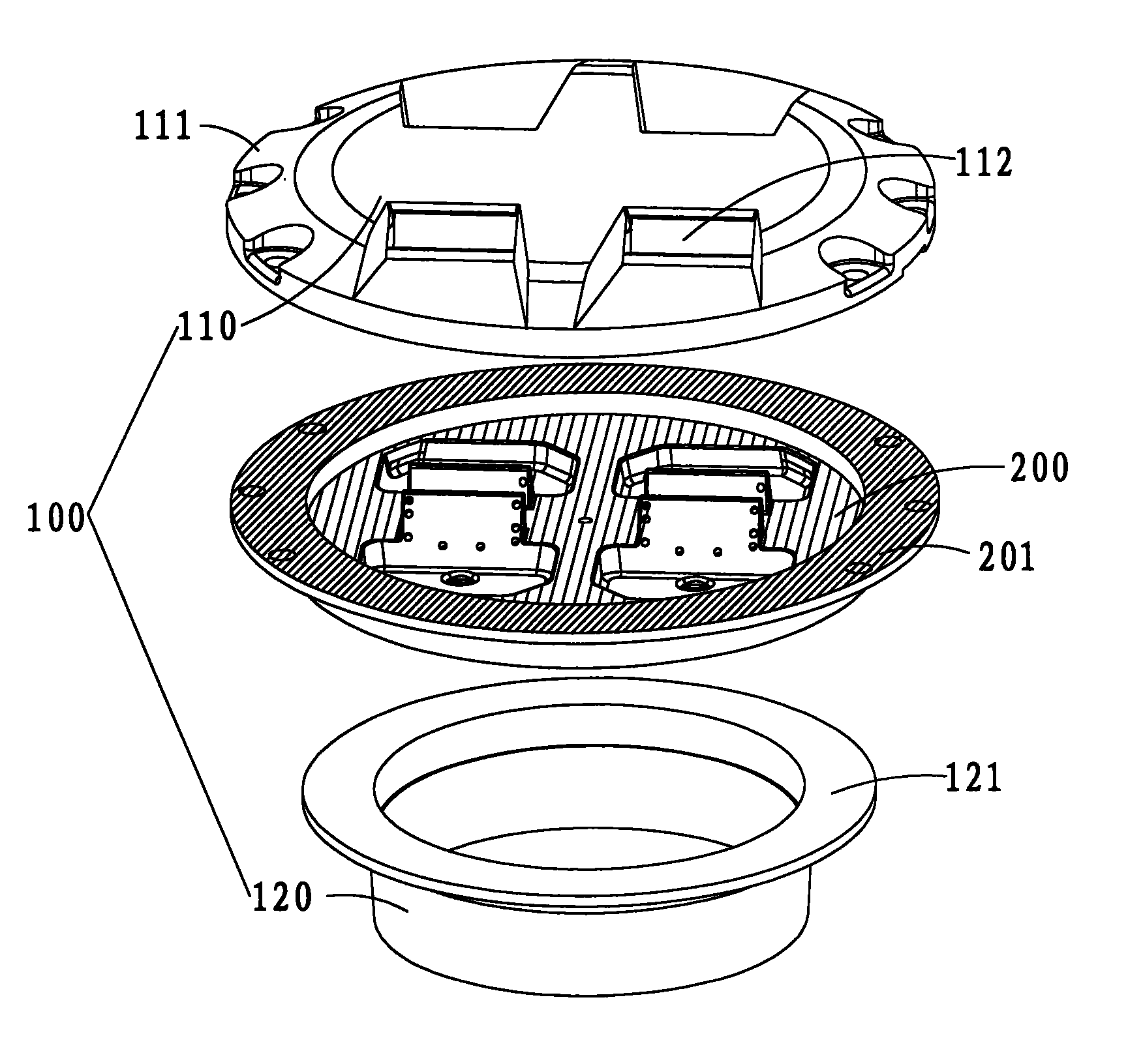 Embedded type runway illumination device