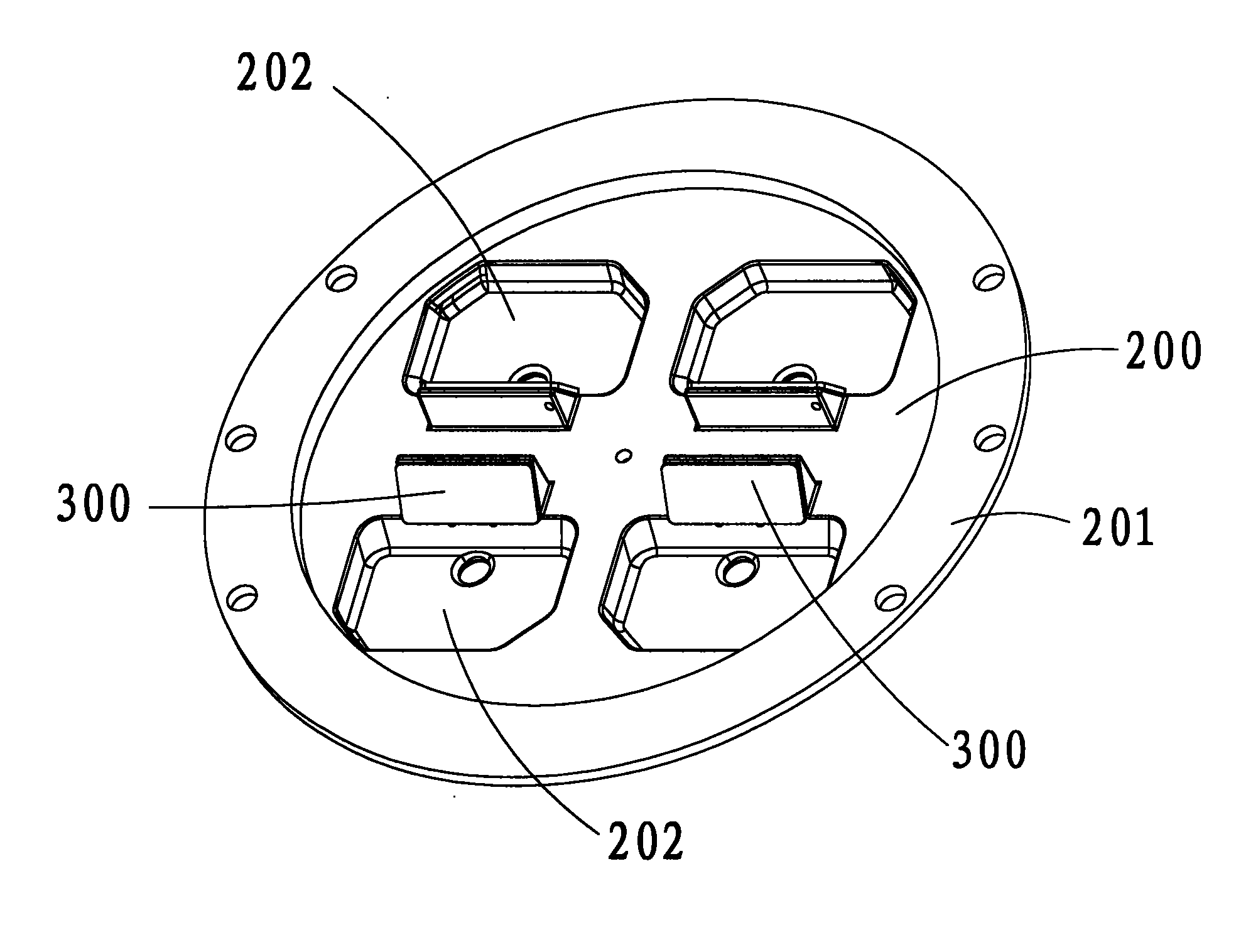 Embedded type runway illumination device