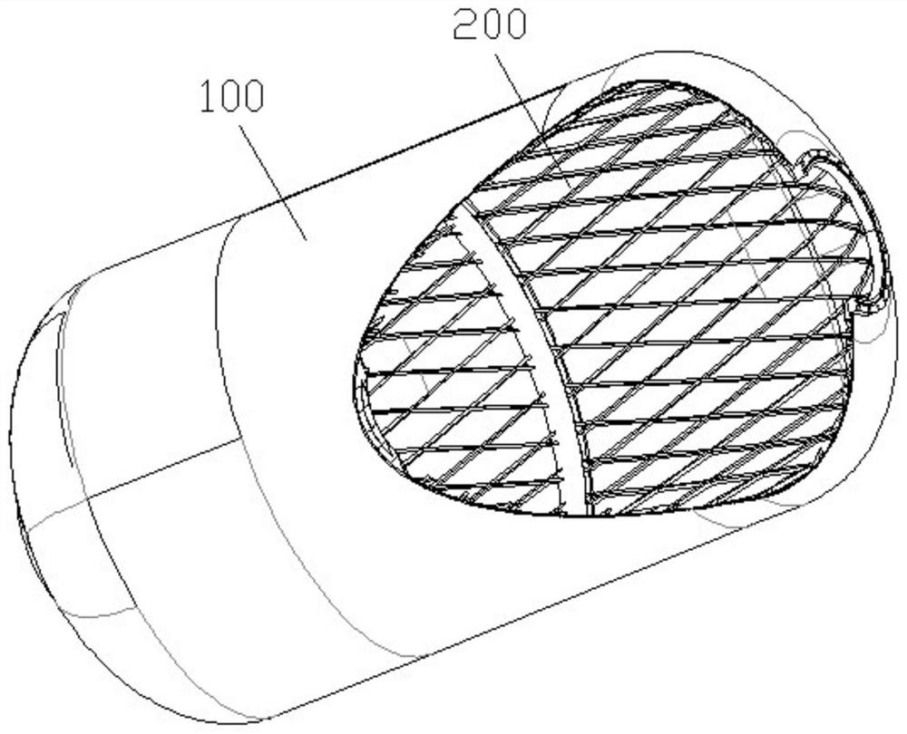 Winding forming method of composite material gas cylinder with inner grid ribs