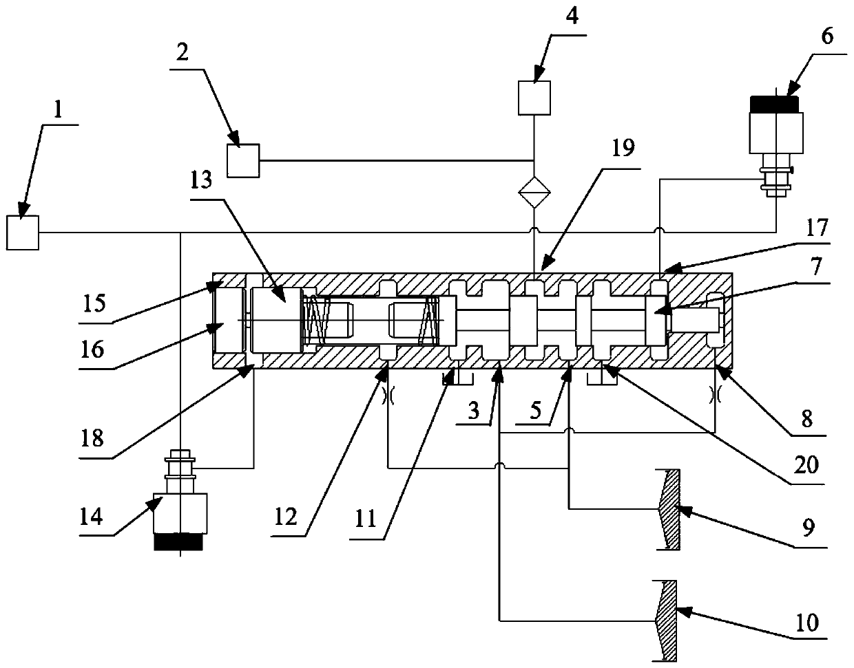 Automatic gearbox built-in electronic gear shifting hydraulic system and control method thereof