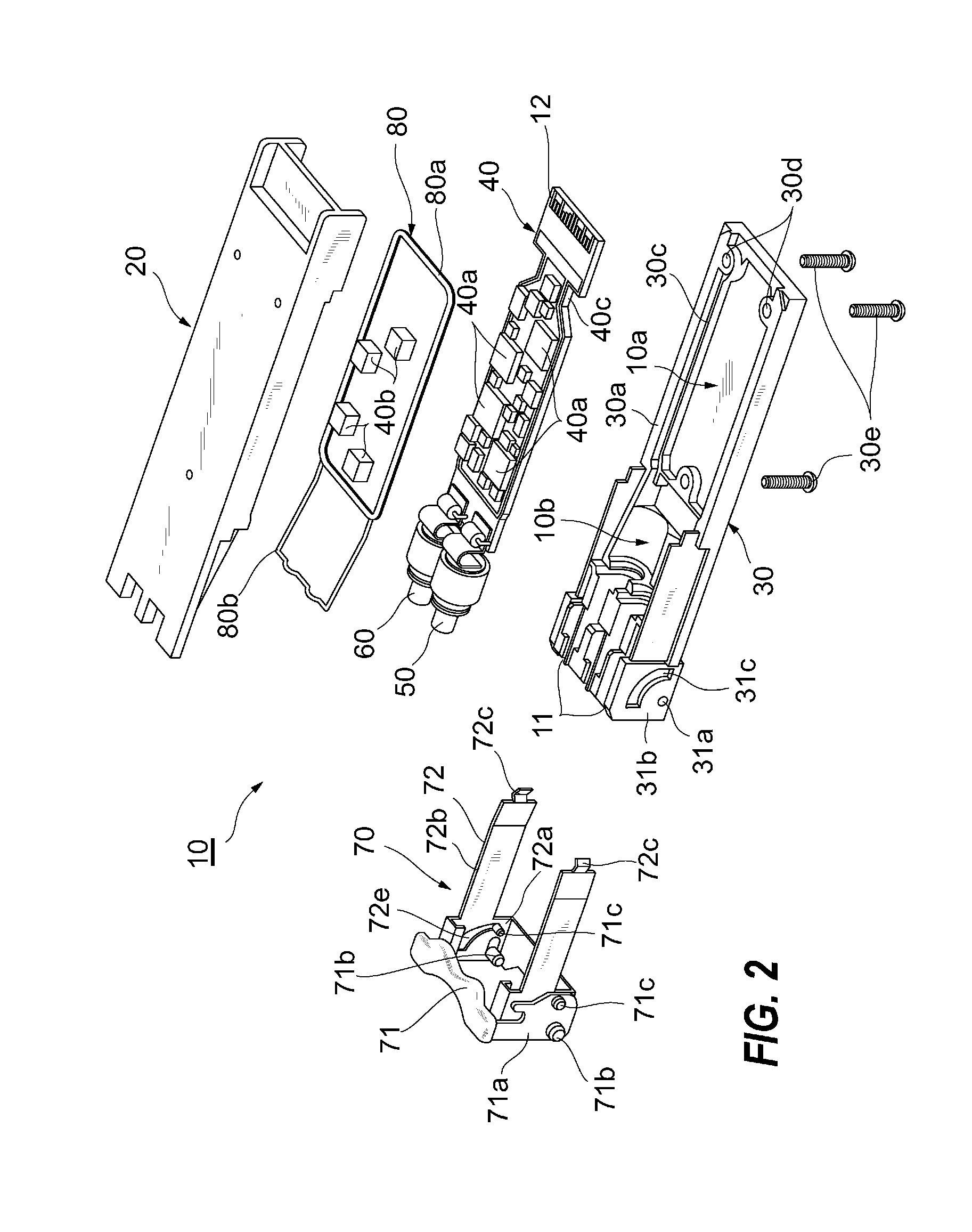 Optical transceiver providing independent spaces for electrical components and for optical components