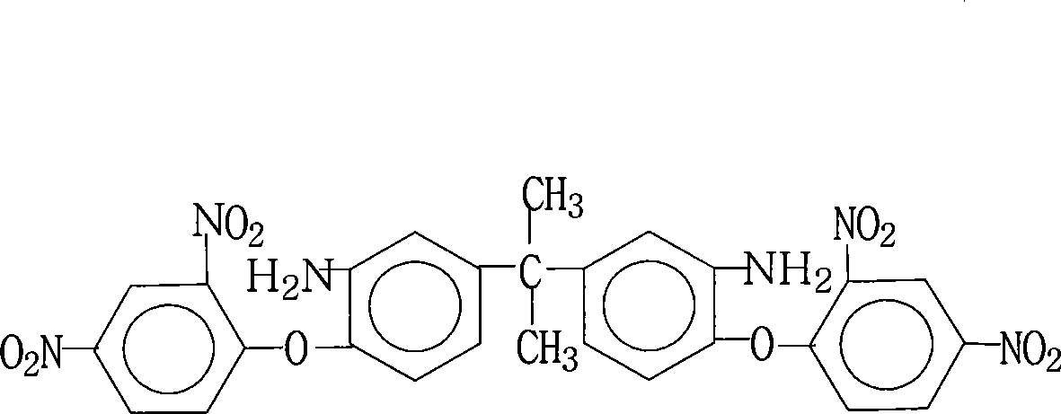 Method for preparing 2,2-di(3-amido-4-(2,4-dinitrophenoxy) phenyl] propane