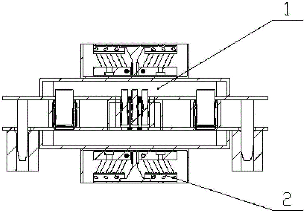 An anti-vibration connector for battery replacement of electric passenger car chassis