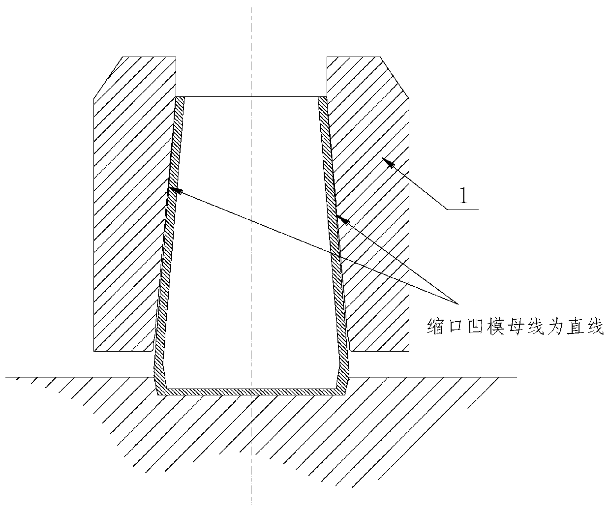 A Necking Die with Reduced Necking Instability Tendency