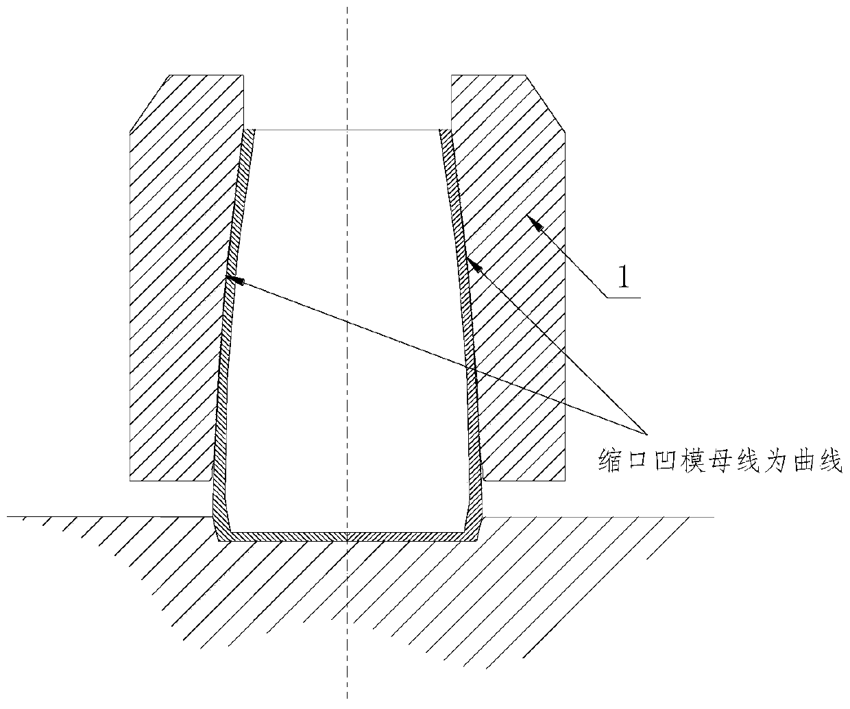 A Necking Die with Reduced Necking Instability Tendency